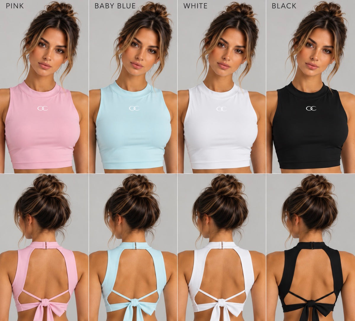Camila Couture Cropped Gym Top